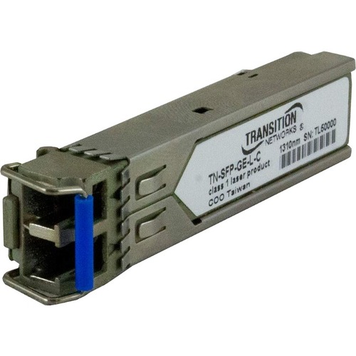 Transition Networks Cisco TN-SFP-GE-L-C SFP (mini-GBIC) Module - For Data Networking, Optical Network - 1 x LC Duplex 1000Base-LX Network - Optical Fiber - Single-mode - Gigabit Ethernet, 1.25 Gigabit Ethernet - 1000Base-LX