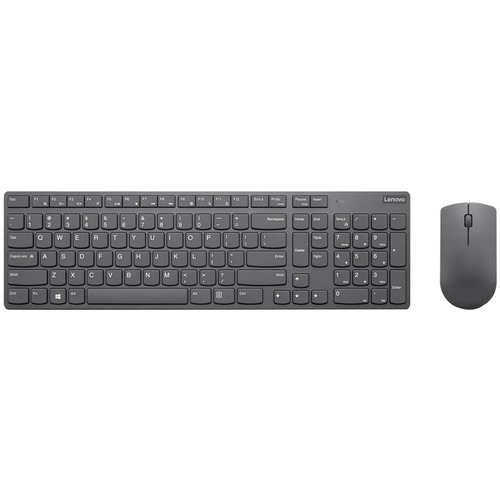 Lenovo Professional Ultraslim Wireless Combo Keyboard and Mouse- US English - USB Type A Wireless RF - English (US) - USB Type A Wireless RF - 3200 dpi - AAA - Compatible with PC, Windows