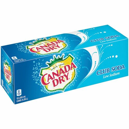 Canada Dry Canada Dry Club Soda - Ready-to-Drink - 4.26 L - 12 / Box / Can
