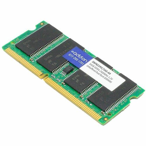 AddOn 16GB DDR4 SDRAM Memory Module - For Desktop PC, Computer, Notebook - 16 GB (1 x 16GB) - DDR4-2400/PC4-19200 DDR4 SDRAM - 2400 MHz - CL15 - 1.20 V - Non-ECC - Unbuffered - 260-pin - SoDIMM - Lifetime Warranty