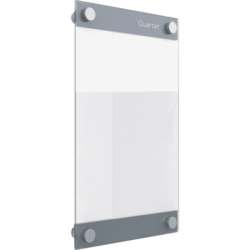 Quartet Infinity Magnetic Customizable Glass Board, 8.5" x 11" - 11" (279.40 mm) Height x 8.50" (215.90 mm) Width - Tempered Glass Surface - Frameless, Easy to Clean, Long Lasting, Magnetic, Dry Erase Surface - 1 Each - Magnetic Boards - QRT99240