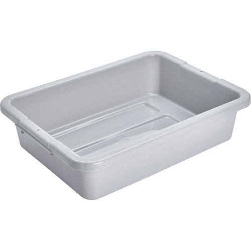 Rubbermaid Commercial 4.6G Bus/Utility Box - Dishwasher Safe - Gray - Plastic Body - 1 Each