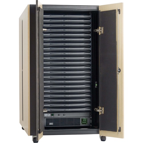 Tripp Lite by Eaton EdgeReady™ Micro Data Center - 15U, Quiet, 1.5 kVA UPS, Network Management and PDU, 120V Assembled/Tested Unit - SRQ18U Quiet Rack Enclosure, SMART1500RMXLN UPS System with Pre-Installed WEBCARDLX Network Management Card, E2MTHDI