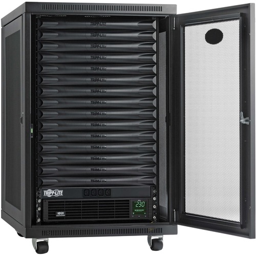 Tripp Lite by Eaton EdgeReady™ Micro Data Center - 15U, 1.5 kVA UPS, Network Management and PDU, 230V Assembled/Tested Unit - SR18UB Compact Rack Enclosure, SMART1500RMXLN UPS System with Pre-Installed WEBCARDLX Network Management Card, E2MTHDI Envi