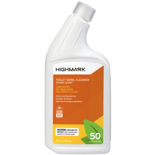 Highmark Toilet Bowl Cleaner, Cedar Scent, 24 Oz, Case Of 12 - 24 fl oz (0.8 quart) - 12 / Case - Deodorize