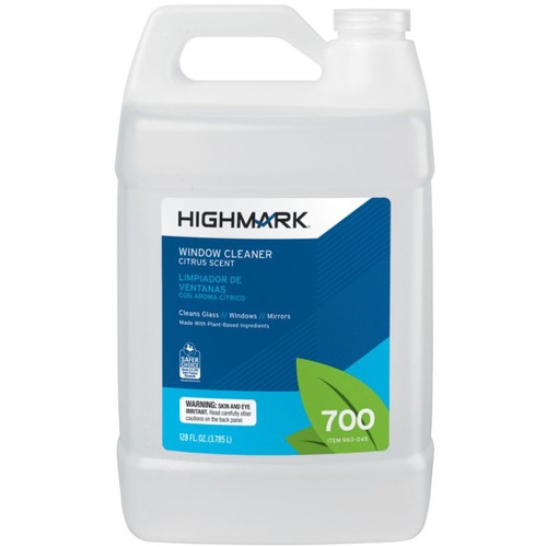 Highmark Window Cleaner, Citrus Scent, 128 Oz, Case Of 4 - 128 fl oz (4 quart) - 4 / Case