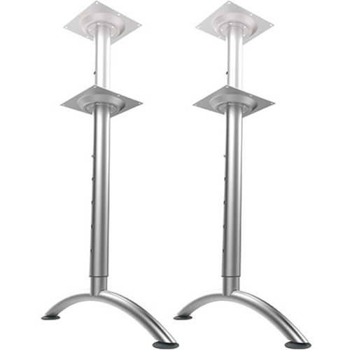WorkPro Flex Collection Steel Arc Legs, Adjustable Height, Silver, Set Of 2 Legs - 25.5" x 2.4"42"