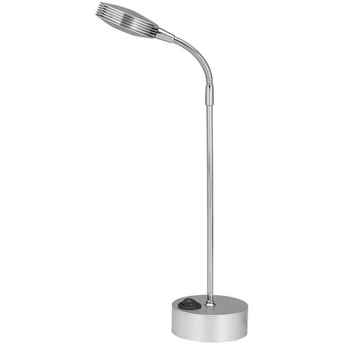 Realspace™ Adjustable LED Task Lamp, Adjustable, 11-1/2"H, Brushed Nickel - 11.5" Height - 3 W LED Bulb - Brushed Nickel - Metal - Desk Mountable - for Office
