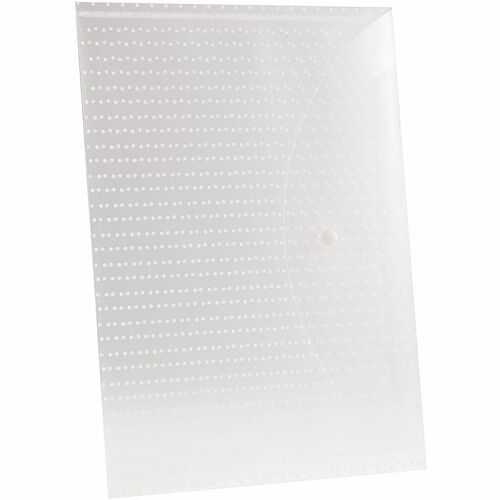 Realspace™ Poly Project Envelope, Letter Size, Clear/White Dots - 8 1/2" x 11" - Capacity1" Expansion - 1 Pocket(s) - Top Tab Location - Full Length Tab Position - Plastic - White, Clear - 0% Recycled - 1 Each