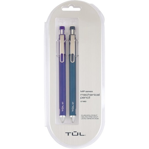 TUL® Mechanical Pencils, 0.7 mm, Navy & Royal Blue Barrels, Pack Of 2 Pencils - 0.7 mm Lead Diameter - Refillable - Navy, Royal Blue Barrel - 2 / Pack