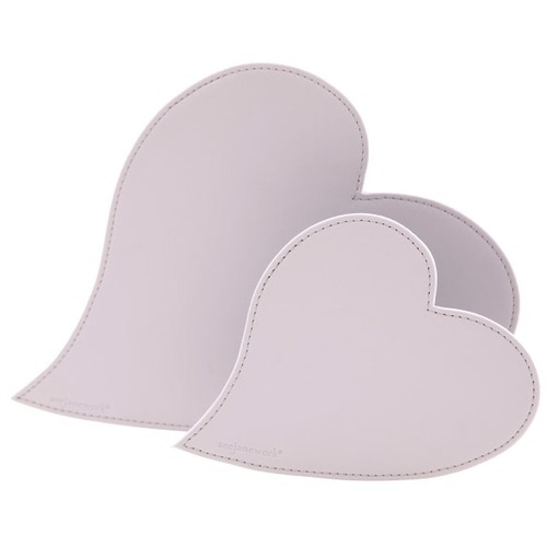 See Jane Work Realspace; Heart Mouse Pad And Coaster Set, Pink - Pink - Faux Leather, Rubber - Slip Resistant, Scratch Resistant, Spill Resistant - 1 Pack