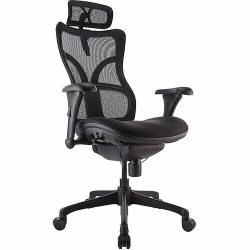 WorkPro® Warrior 212 Mesh Executive High-Back Chair, Black - Black Seat Color - Molded Foam, Mesh Seat Material - Mesh Back Material - Black Frame Color - Plastic Frame Material - High Back - Fabric - 1