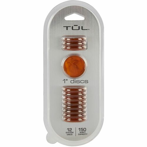 TUL® Discbound Expansion Discs, 1" , Tortoise Shell, Brown, Pack of 12 - 1" Maximum Capacity - 150 x Sheet Capacity - Round - Brown - 12 / Pack