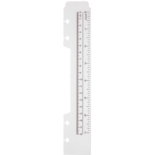 TUL® Discbound Plastic Ruler, 7", Clear - 11" Width - Metric Measuring System - Plastic - 1 - Clear