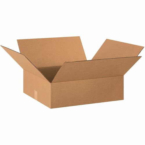 Office Depot® Brand Corrugated Box, 20" x 18" x 6" , Kraft - External Dimensions: 20" Length x 18" Width x 6" Height - Flap Closure - Standard Duty - Paper - Kraft - For Storage - 1 / Each
