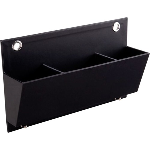 See Jane Work Wall System Supplies Pocket, 7 1/4inH x 12inW x 3inD, Black - 3 Compartment(s) - 7.3" Height x 12" Width x 3" Depth - Black - Paperboard - 1