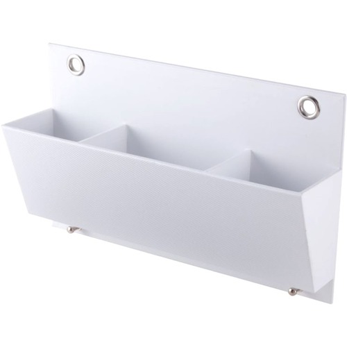 See Jane Work Wall System Supplies Pocket, 7 1/4inH x 12inW x 3inD, White - 3 Compartment(s) - 7.3" Height x 12" Width x 3" Depth - White - Paperboard - 1