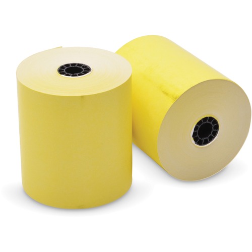 ICONEX Thermal Receipt Paper Roll - 3 1/8" x 230 ft - 50 / Carton - Yellow