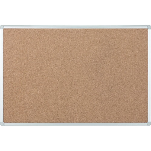 Bi-silque Ayda Cork Bulletin Board - 0.50" Height x 18" Width x 24" Depth - Cork Surface - Self-healing, Durable, Resilient, Heavy-gauge - Aluminum Frame - 1 Each