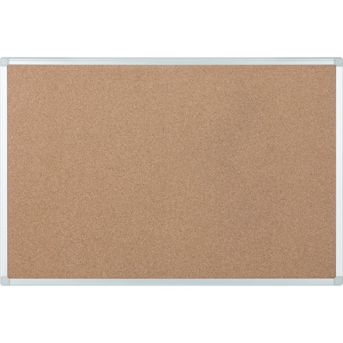 MasterVision Ayda Cork Bulletin Board - 0.50" Board Height x 36" Board Width x 48" Board Depth - Cork Surface - Self-healing, Durable, Resilient, Heavy-gauge - Aluminum Frame - 1 Each