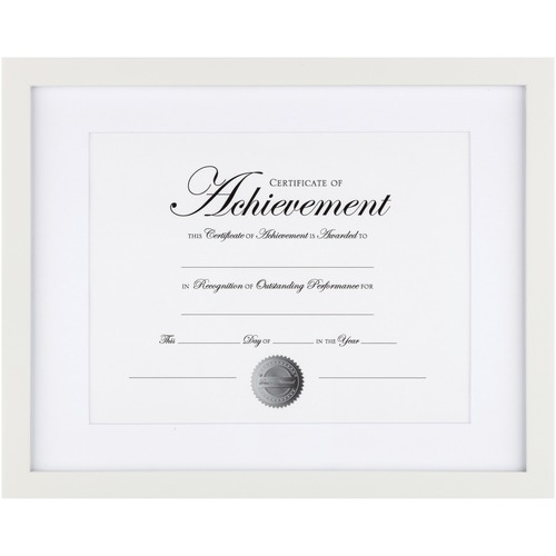 DAX Contemporary 11x14 Document Frame - 12.25" x 15.30" Frame Size - Holds 11" x 14" Insert - Rectangle - Horizontal, Vertical - 1 Each - White