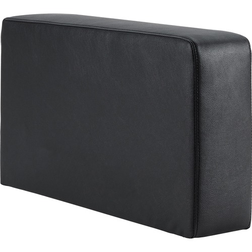 Lorell Contemporary Reception Collection Sofa Seat Armrest - Black - Polyurethane - 1 Each