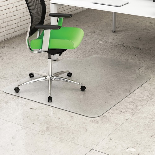 Deflecto Earth Source Hard Floor EconoMat with Lip - Commercial, Carpet, Hard Floor - 48" Length x 36" Width x 0.10" Thickness - Lip Size 10" Length x