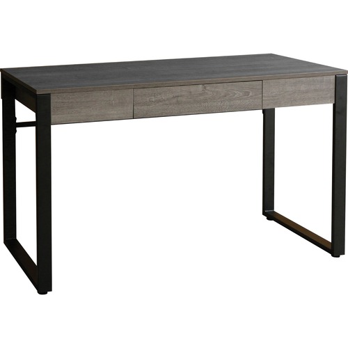 Lorell SOHO Desk with Center Drawer - 47" x 23.5"30" - 1 Drawer(s) - Band Edge - Finish: Charcoal