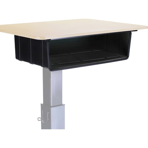 Lorell Sit-to-Stand School Desk Large Book Box - Large x 20" Width x 15" Depth x 5" Height - Black