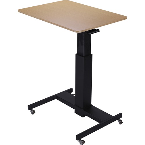 Lorell 28" Sit-to-Stand School Desk - Black Oak Square Top - 40" Height x 28" Width x 20" Length - Assembly Required
