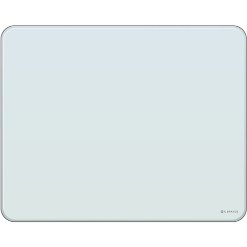U Brands Frosted Glass Dry Erase Board - 16" (1.3 ft) Width x 20" (1.7 ft) Height - Frosted White Tempered Glass Surface - Rectangle - Horizontal - Magnetic - 1 Each