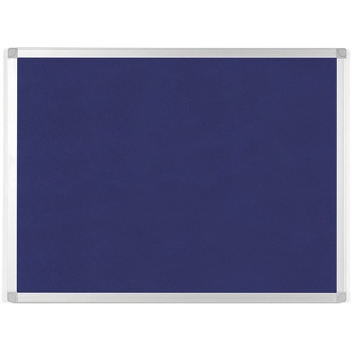 MasterVision Ayda Fabric 24"W Bulletin Board - Blue Fabric Surface - Tackable, Sleek Style, Robust - 1 Each - 0.50" (12.70 mm) x 24" (609.60 mm)