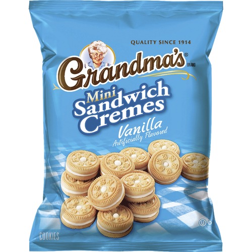 Grandma's Vanilla Mini Cookie Cremes - Vanilla - 2.12 oz - 60 / Carton
