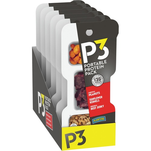 Advantus P3 Peanuts/Original Jerky/Sunflower Pack - Peanut/Jerky/Sunflower Kernel - 1.80 oz - 6 / Box