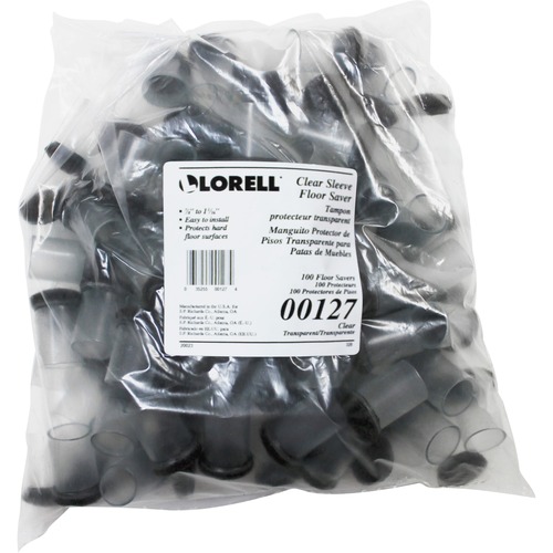 Lorell Sleeve Floor Protectors - Clear, Transparent - 100/Bag