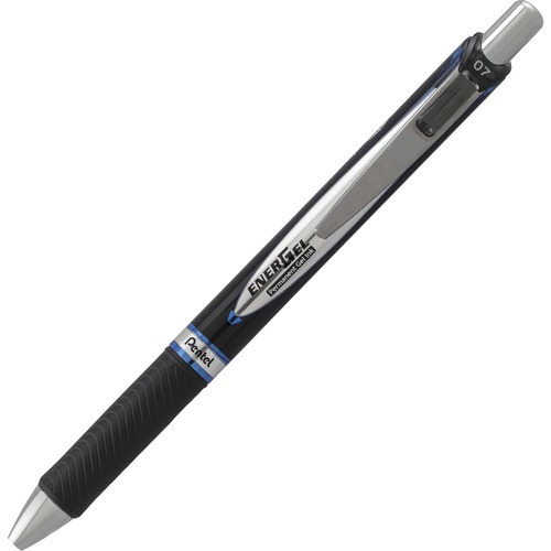 EnerGel Retractable Gel Roller Pen - 0.7 mm Pen Point Size - Retractable - Blue Gel-based Ink - Black Barrel - Metal Tip - 1 Each