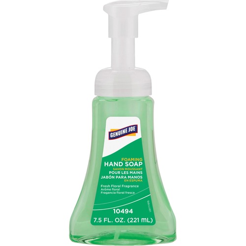 Genuine Joe Fresh Floral Foaming Hand Soap - Fresh Floral ScentFor - 7.5 fl oz (221.8 mL) - Hand - Green - Rich Lather, Pleasant Scent - 1 Each