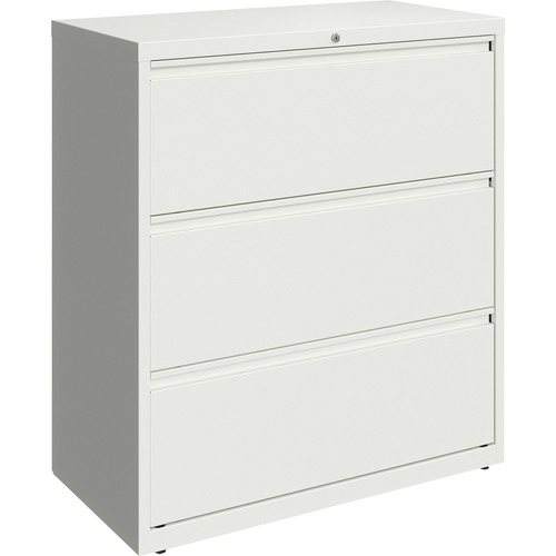 Lorell 36" White Lateral File - 3-Drawer - 36" x 18.6" x 40.3" - 3 x Drawer(s) for File - Letter, Legal, A4 - Lateral - Hanging Rail, Magnetic Label H