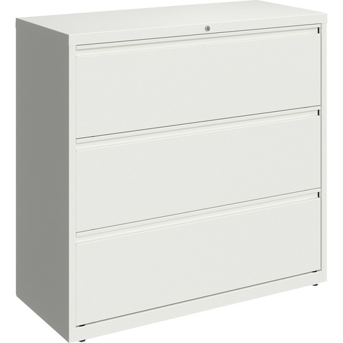 Lorell 42" White Lateral File - 3-Drawer - 42" x 18.6" x 40.3" - 3 x Drawer(s) for File - Letter, Legal, A4 - Lateral - Hanging Rail, Magnetic Label H