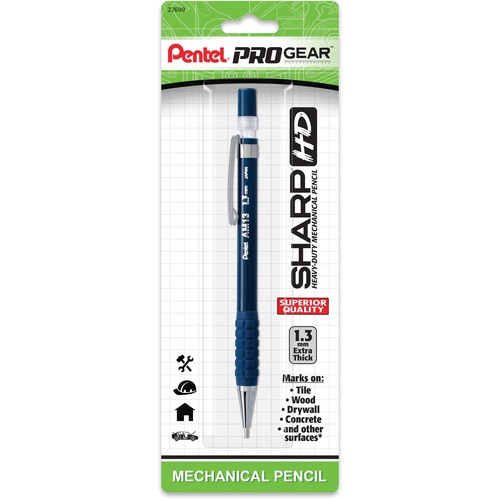 Pentel PROGear 1.3mm Mechanical Pencil - 1.3 mm Lead - Refillable - Blue Barrel - 1 / Pack