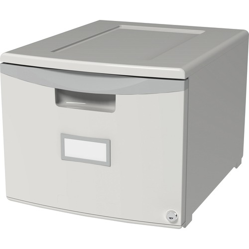 Storex 18" Stackable File Drawer - 18.3" x 14.8" x 12.8" - 1 x Drawer(s) for File - Stackable, Lightweight, Durable, Moisture Resistant, Rust Resistan