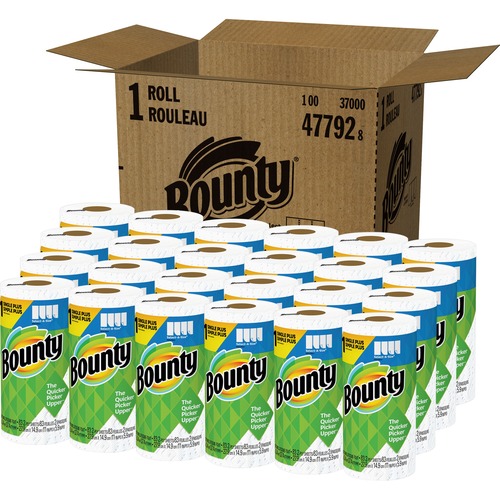 Bounty Select-A-Size Paper Towels - White - Paper - Perforated, Durable, Absorbent - For Kitchen - 24 Rolls Per Carton - 1992 / Carton