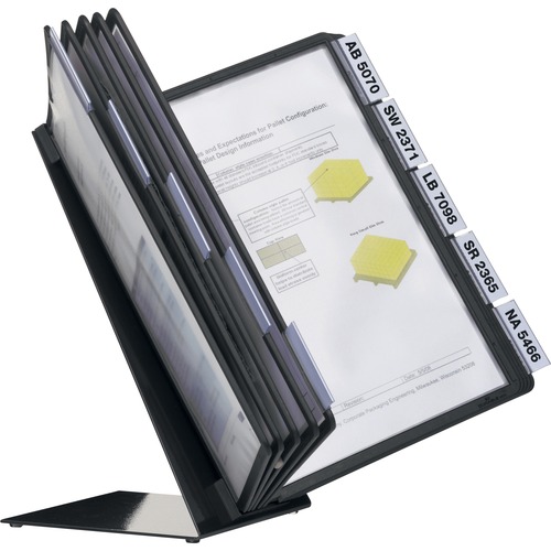VARIO Table 10 Display Panel System - Table - Support A4 8.50" x 11" Media - Sturdy, Rugged, Anti-glare, Non Expandable - Black - 1 Each