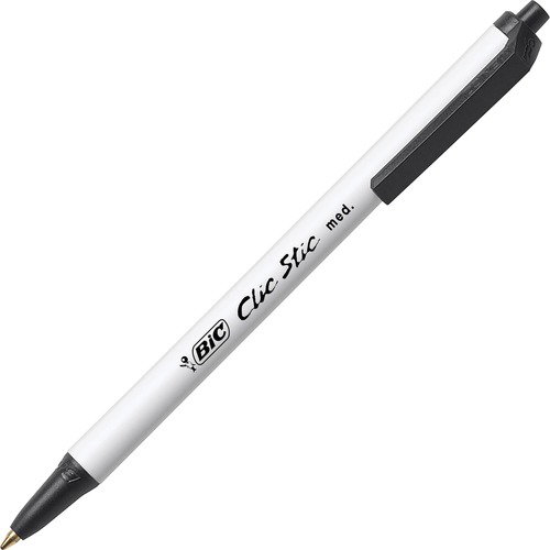 BIC Clic Stick 1.0mm Retractable Ball Pen - 1 mm Medium Pen Point ...