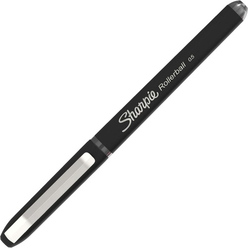Sharpie Rollerball Pens - Fine Pen Point - 0.5 mm Pen Point Size - Needle Pen Point Style - Black - Black Barrel