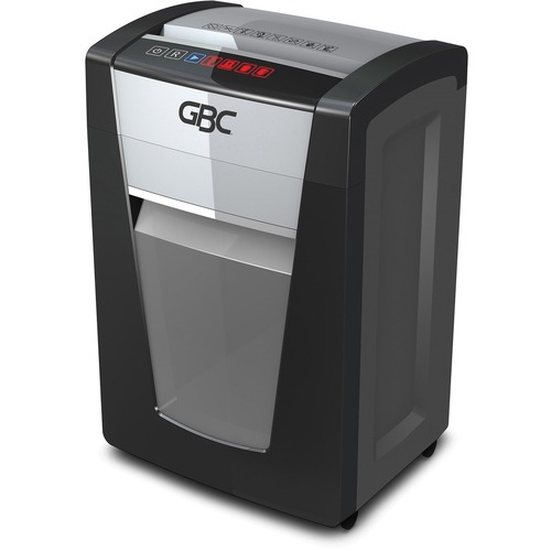 GBC ShredMaster SX20-08 Cross-Cut Paper Shredder - Non-continuous Shredder - Super Cross Cut - 20 Per Pass - for shredding Paper, Staples, Paper Clip - P-4 - 4 Hour Run Time - 8 gal Wastebin Capacity - Black, Chrome