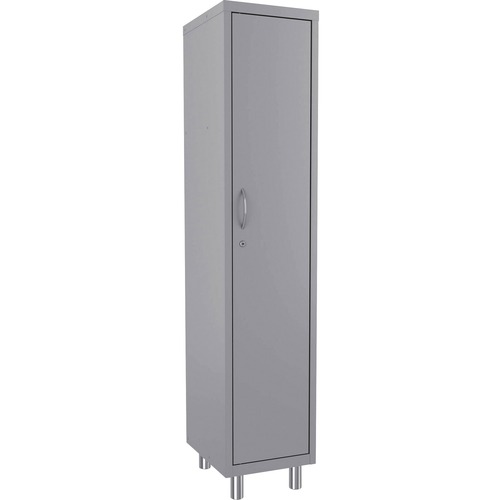 Lorell Makerspace Storage System Steel Locker - In-Floor - Overall Size 72" x 15" x 18" - Platinum - Steel