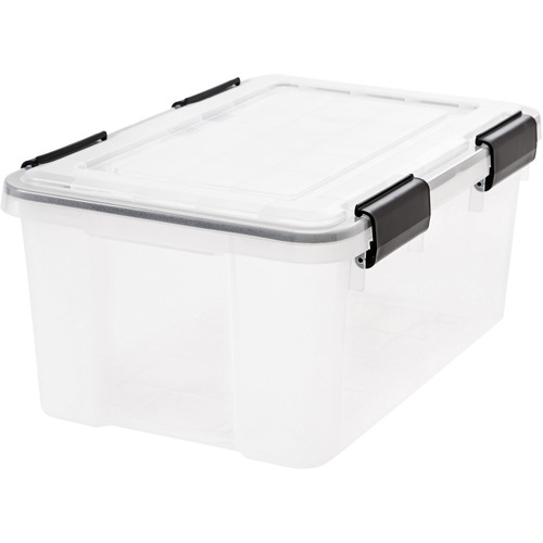 IRIS WeatherTight Heavy-duty Storage Tote - Internal Dimensions: 14.75" Length x 9.63" Width x 7" Height - External Dimensions: 17.5" Length x 11.8" D