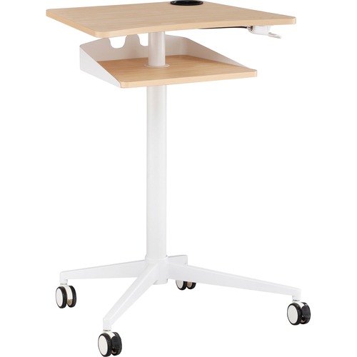 Safco Active Collection Vum Mobile Workstation - 25.3" x 19.8"47.8" - 2 Shelve(s) - Finish: Natural