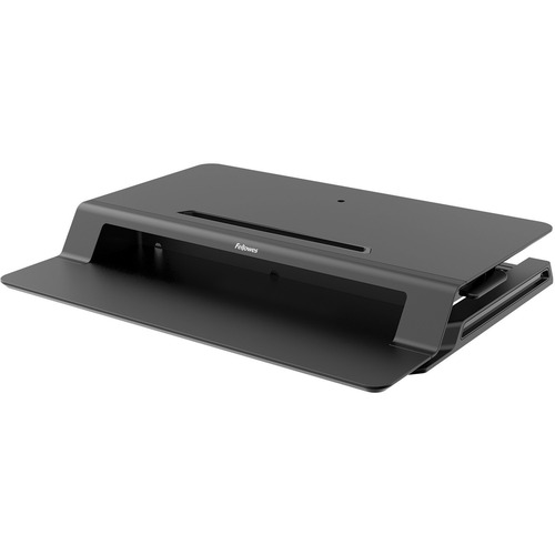 Fellowes Lotus LT Sit-Stand Workstation - 7.60" (193.04 mm) Height x 31.50" (800.10 mm) Width x 24.20" (614.68 mm) Depth - Desktop - Black - Desktop Risers - FEL8215001